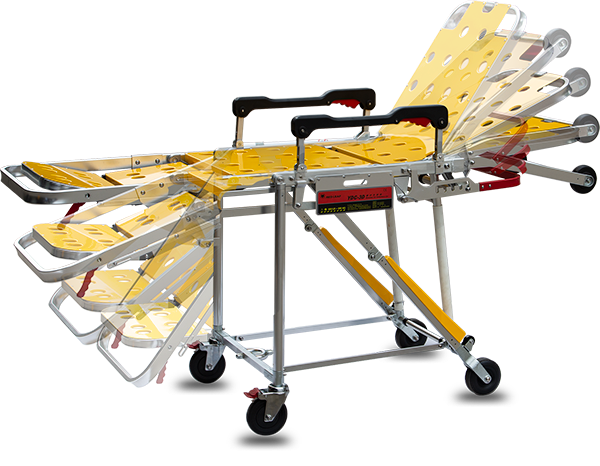 HP-2F1 Automatic loading Ambulance Chair Stretcher Dimensions and Sizes Wheelchair Adjusted For Ambulance Transfer